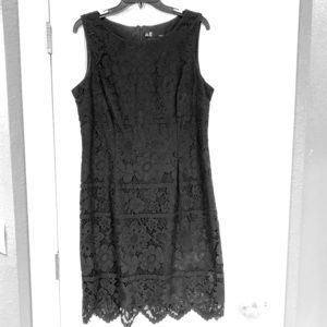 Leslie Fay Black Sleeveless Dress